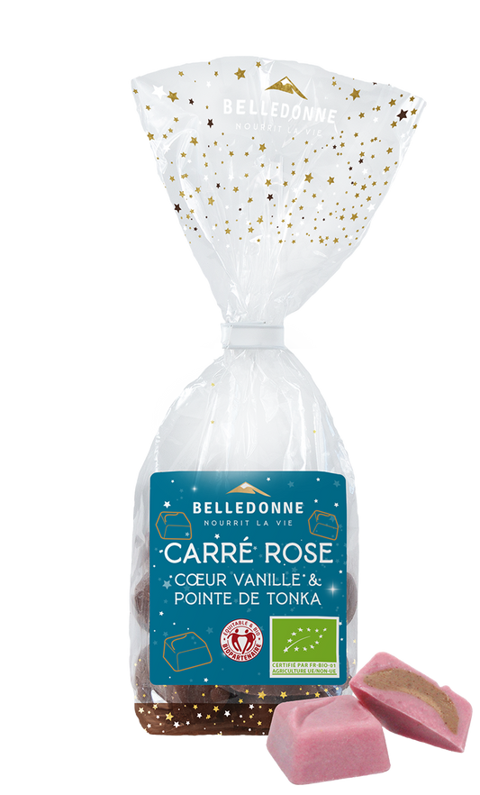 Belledonne -- Bonbon rose cœur vanille & tonka bio - 120 g