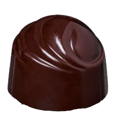 Belledonne -- Bonbon dôme cœur praliné framboise chocolat noir 74% bio - 1 Kg