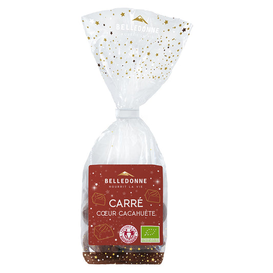 Bonbon cœur cacahuète chocolat lait bio - 1