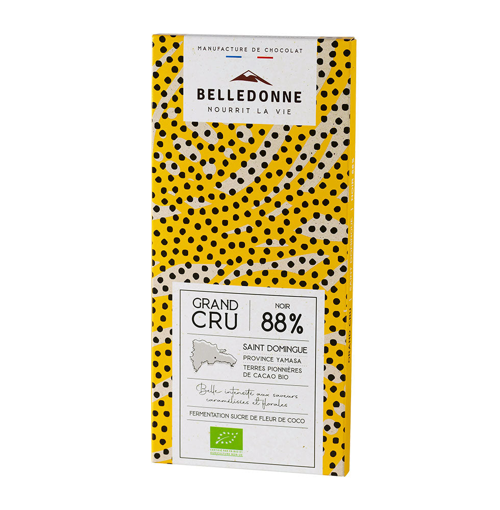 Belledonne -- Tablette noir 88% sucre coco bio - 100 g