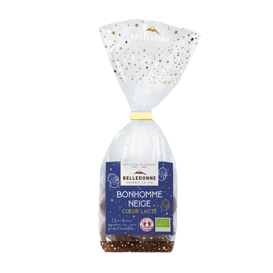 Bonhomme de neige cœur lacté bio - sachet 120 g