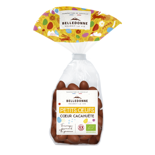 Belledonne -- Oeuf chocolat au lait cœur cacahuète - 100 g