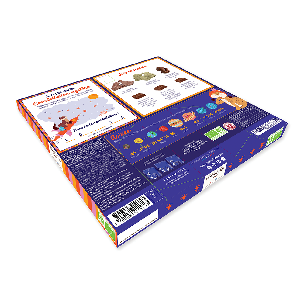 Calendrier de l'Avent enfant bio Belledonne - 145 g : Chocolats bio  BELLEDONNE alimentation bio - botanic®
